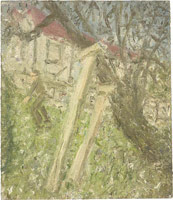 Cherry Tree, Early January, 2004 / 
      oil on board / 
      56 1/8 x 48 1/4 in. (142.5 x 122.5 cm)