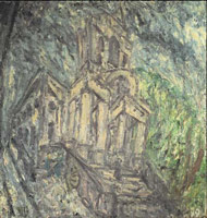 Leon Kossoff / 
Christchurch Spitalfields, 1999 / 
      Oil on board / 
      213 x 203.5 cm