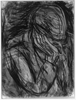 Leon Kossoff / John Asleep, 1988 / 
charcoal and pastel on paper / 
30 x 22 1/8 in (76.2 x 56.2 cm)