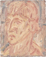 Head of Fidelma I, 2009 / 
      oil on board / 
      22 1/2 x 18 1/2 in. (57.1 x 47 cm)