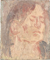 Head of Peggy V, 2010 / 
      oil on board / 
      23 1/4 x 19 5/16 in. (59 x 49 cm) / 
Private collection