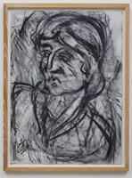Leon Kossoff / 
Fidelma, 1999 / 
charcoal on paper / 
30 1/8 x 22 in. (76.5 x 55.9 cm)