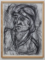 Leon Kossoff / 
Fidelma, 1999 / 
charcoal on paper / 
30 1/8 x 22 in. (76.5 x 55.9 cm)