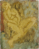 Leon Kossoff / 
Nude, 2000 / 
      oil on board / 
      24 x 30 3/4 in. (61 x 78 cm) / 
      Private collection