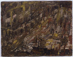 Leon Kossoff / 
City Building Site, 1961 / 
      oil on board / 
      48 x 62 in. (121.9 x 157.5 cm) / 
      Private collection