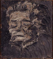 Leon Kossoff / 
Head of Seedo, 1959 / 
      oil on board / 
      30 x 22.8 in. (77 x 58 cm) / 
      Private collection