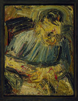 Leon Kossoff / 
Portrait of Philip No.1, 1962 / 
oil on board / 
63 1/4 x 48 in. (160.7 x 121.9 cm)