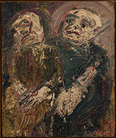 Leon Kossoff / 
Two Seated Figures, 1962 / 
oil on board / 
72 x 60 in. (182.9 x 152.4 cm) / 
Inv# LK84-1