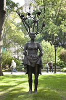 Alison Saar / 
Fall, 2011 / cast bronze / 
approx. 8 ft (2.4 m) tall