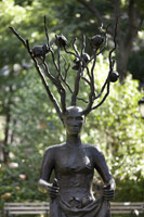 Alison Saar / 
Fall, 2011 / cast bronze / 
approx. 8 ft (2.4 m) tall