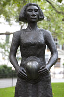 Alison Saar / 
Summer, 2011 / 
cast bronze / 
approx. 8 ft (2.4 m) tall 