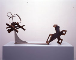 Daveeno, 2000 / 
stainless steel, steel / 
33 3/4 x 63 x 20 1/2 in (84 x 157.5 x 51 cm) (two elements)