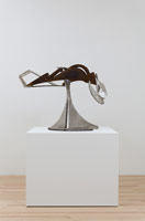 Mark di Suvero / 
Trajectory, 2004 / 
stainless steel, steel / 
30 x 44 x 24 1/2 in. (76 x 11 x 62 cm)