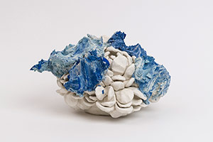 Matt Wedel / 
Flower tree, 2018 / 
porcelain / 
7 1/2 x 13 x 12 in. (19.1 x 33 x 30.5 cm) / 
MW18-27