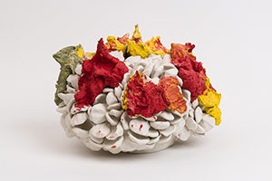 Matt Wedel / 
Flower tree, 2018 / 
porcelain / 
11 x 14 1/2 x 14 1/2 in. (27.9 x 36.8 x 36.8 cm) / 
MW18-29