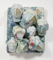 Matt Wedel / 
Heads (MW15-66), 2015 / 
ceramic / 
42 x 36 x 19 in. (106.7 x 91.4 x 48.3 cm)  / 
Private collection