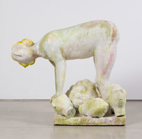 Matt Wedel / 
Figure with heads, 2015 / 
ceramic / 
59 x 68 x 37 in. (149.9 x 172.7 x 94 cm) / 
(Inv# MW15-67)