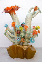 Matt Wedel / 
flower tree, 2007  / 
fired clay and glaze  / 
79 x 52 x 42 in. (200.7 x 132.1 x 106.7 cm)