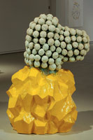 Matt Wedel / 
flower tree, 2009  / 
fired clay and glaze  / 
54 x 40 x 25 in. (137.2 x 101.6 x 63.5 cm) / 
Private collection