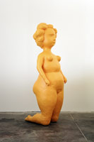 Matt Wedel / 
Lady, 2013 / 
ceramic / 
63 x 21 x 24 in. (160 x 53.3 x 61 cm) / 
Private collection