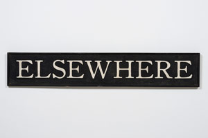 Michael C. McMillen / 
Elsewhere, 2014 / 
sign painter's enamel on wood / 
11 1/2 x 64 in. (29.2 x 162.6 cm)