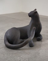 Gwynn Murrill / 
Big Twisting Cheetah, 2009
bronze
37 x 39 x 57 in. (94 x 99.1 x 144.8 cm)
Edition 1/4