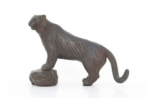 Gwynn Murrill / 
Tiger 4 Maquette, 2000 / 
bronze / 
6 5/8 x 9 1/4 x 5 in. (16.8 x 23.5 x 12.7 cm) / 
Edition 1/9 