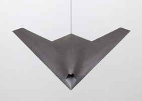 Ben Jackel / 
nEUROn, 2012 / 
mahogany, graphite, and ebony / 
5 x 34 x 48 in (12.7 x 86.4 x 121.9 cm) / 
Private collection 