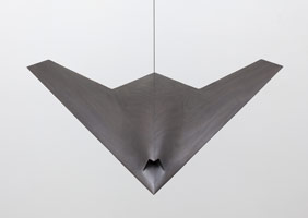 Ben Jackel / 
nEUROn, 2012 / 
mahogany, graphite, and ebony / 
5 x 34 x 48 in (12.7 x 86.4 x 121.9 cm) / 
Private collection 