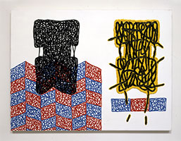 Jonathan Lasker / 
Precise Existence, 2002 / 
oil on linen / 
30 x 40 in (76.2 x 101.6 cm) / 
Private collection 