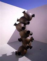 Peter Shelton / 
caterpillar, 2004 - 05 / 
cast bronze / 
88 x 40 x 34 in. (223.5 x 101.6 x 86.4 cm)