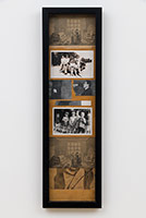 R.B. Kitaj / 
_ _ _ _ _'s Confession, 1964 / 
collage on wood / 
Sheet: 24 x 6 in. (61 x 15.2 cm) / 
Framed: 25 3/8 x 7 1/2 in. (64.5 x 19.1 cm)