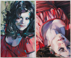 Rebecca Campbell / 
Beauty 2 and 3, 2011 / 
oil on canvas / 
diptych / 
each: 20 x 12 in (50.8 x 30.5 cm)