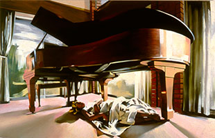 Rebecca Campbell / 
Close, 2001 / 
oil on canvas / 
9 x 14 ft. (2.7 x 4.3 m)