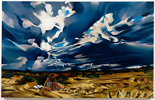 Rebecca Campbell / 
American Fork, 2005 / 
      oil on canvas / 
      8 x 12 1/2 feet (20.3 x 31.8 meters) / 
      Private collection 