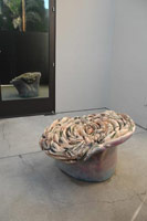 Richard Deacon / 
Flower B, 2004 / 
glazed ceramic  / 
33 1/8 x 37 x 44 1/8 in. (84 x 94 x 112 cm)