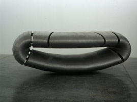 Richard Deacon / 
Nothing is allowed., 1994 / 
stainless steel / 
47 x 118 x 55 in (119.4 x 299.7 x 139.7 cm) 