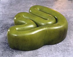 Richard Deacon / 
Tomorrow, and tomorrow, and tomorrow (h), 2000 / 
ceramic / 
16 x 54 x 48 in (40.6 x 137.2 x 121.9 cm) 