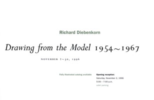 Richard Diebenkorn announcement, 1996