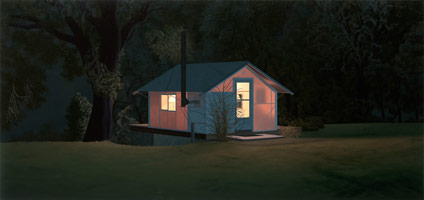 Sandra Mendelsohn Rubin / 
The Bungalow, 2009 - 2010 / 
oil on polyester / 
45 x 95 in (114.3 x 241.3 cm) 