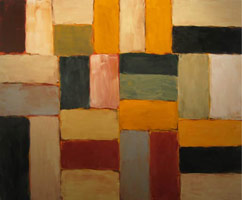 Sean Scully / 
Wall of Light Desert Day, 2003 / 
oil on linen / 
108 x 132 in. (274.3 x 335.3 cm) / 
Collection of the National Gallery of Australia, Canberra / 
Purchased for the National Gallery of Australia in honor of Dr. Brian Kennedy, Director 1997-2004, with contributions from Members of the NGA Council and Foundation