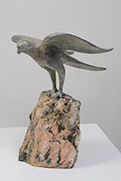 Gwynn Murrill / 
Hawk III, 1999 / 
bronze / 
14 1/2 x 18 x 21 1/2 in. (36.8 x 45.7 x 54.6 cm) / 
Private collection 