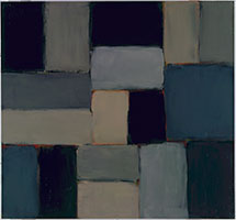 Grey Wall Blue, 2005 / 
      oil on linen / 
      55 1/8 x 59 1/4 in. (140 x 150.5 cm) / 
      Private collection, Los Angeles, California