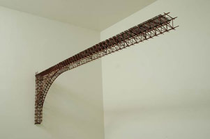 Michael C. McMillen / 
Java, 2006 / 
        stained wood and glue / 
        136 x 47 x 6 in. (345.4 x 119.4 x 15.2 cm)