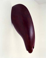 Peter Shelton / 
knifehead, 1991 / 
mixed media with fiberglass / 
70 x 11 x 35 in (177.8 x 27.9 x 88.9 cm) 