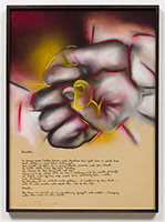 Terry Allen / 
A Creature, 2000 / 
pastel & ink / 
30-1/2 x 22-1/2 in (77.5 x 57.2 cm)