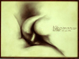 Terry Allen / 
Love Seat, 2000 / 
pastel & ink / 
22 1/2 x 30 1/2 in (57.1 x 77.5 cm)