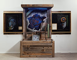 Terry Allen / 
Blue Rose, 2000-2001 / 
multi-media / 
89 x 126 x 34-1/4 in (226.1 x 320 x 86.9 cm)