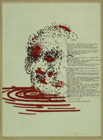 Terry Allen / 
Redleg, 2000 / 
gouache & ink / 
30-1/2 x 22-1/2 in (77.5 x 57.1 cm) / 
Private collection 