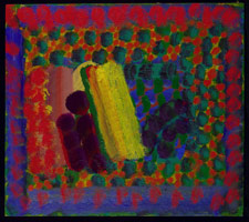 Howard Hodgkin / In Alexander Street, 1977 - 79 / oil on wood / 17 3/4 x 20 in (45.1 x 50.8 cm)